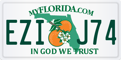 FL license plate EZIJ74
