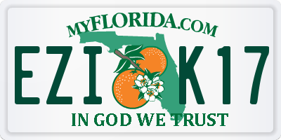 FL license plate EZIK17