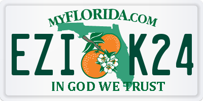 FL license plate EZIK24