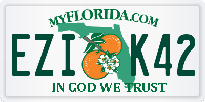 FL license plate EZIK42