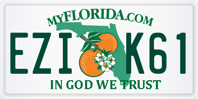 FL license plate EZIK61