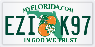 FL license plate EZIK97