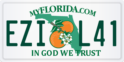 FL license plate EZIL41