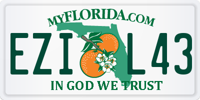 FL license plate EZIL43