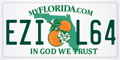 FL license plate EZIL64