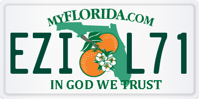 FL license plate EZIL71