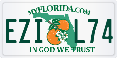 FL license plate EZIL74