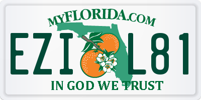 FL license plate EZIL81