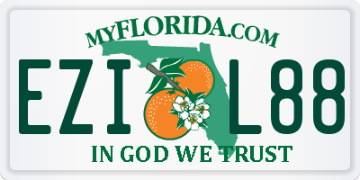 FL license plate EZIL88