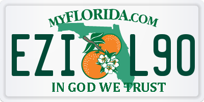 FL license plate EZIL90