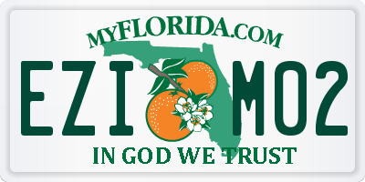 FL license plate EZIM02