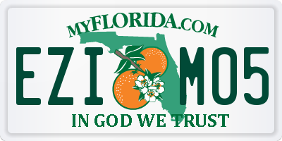 FL license plate EZIM05