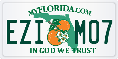FL license plate EZIM07