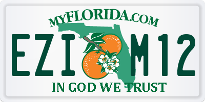 FL license plate EZIM12