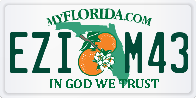FL license plate EZIM43