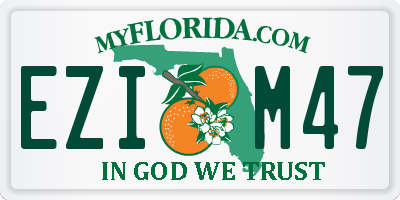 FL license plate EZIM47