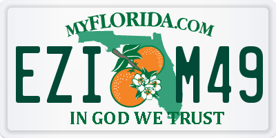 FL license plate EZIM49