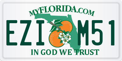 FL license plate EZIM51