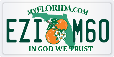 FL license plate EZIM60
