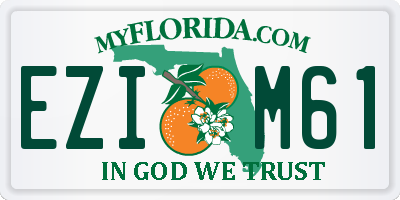 FL license plate EZIM61