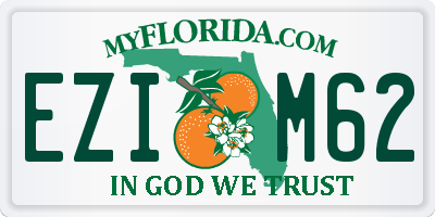 FL license plate EZIM62