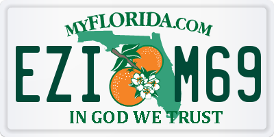 FL license plate EZIM69