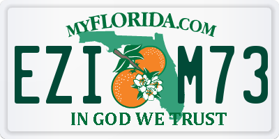 FL license plate EZIM73