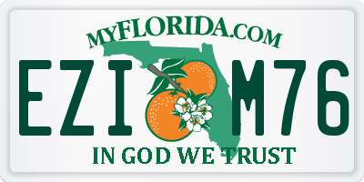 FL license plate EZIM76