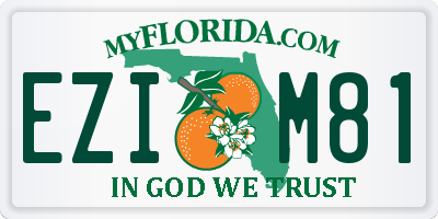 FL license plate EZIM81