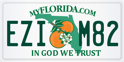 FL license plate EZIM82
