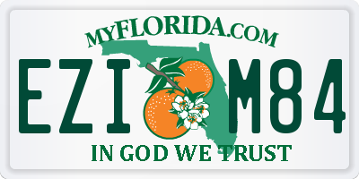 FL license plate EZIM84