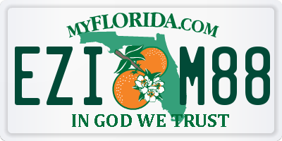 FL license plate EZIM88