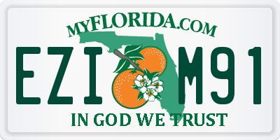 FL license plate EZIM91