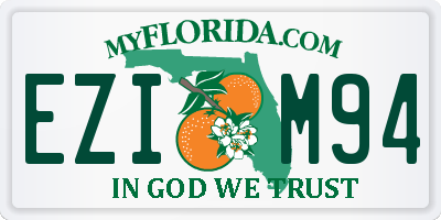 FL license plate EZIM94