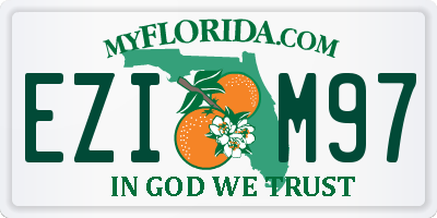 FL license plate EZIM97