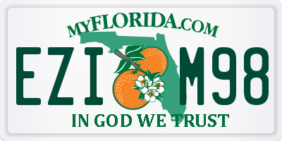 FL license plate EZIM98