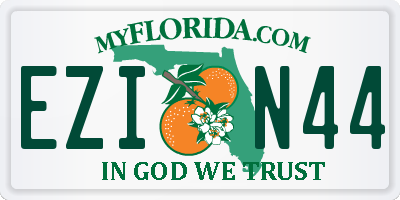 FL license plate EZIN44