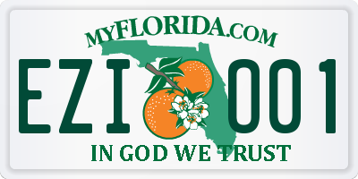 FL license plate EZIO01