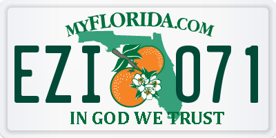 FL license plate EZIO71