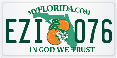 FL license plate EZIO76