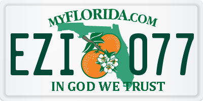 FL license plate EZIO77