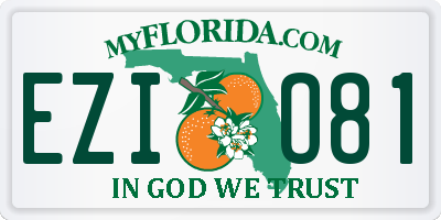 FL license plate EZIO81