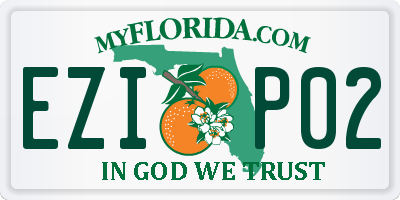 FL license plate EZIP02