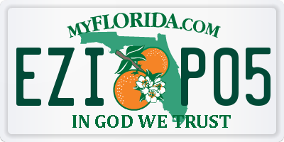 FL license plate EZIP05