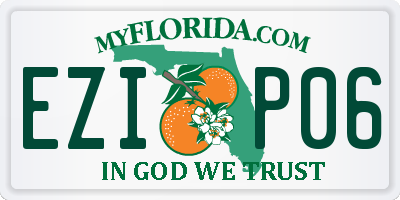 FL license plate EZIP06