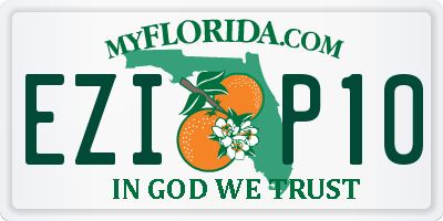 FL license plate EZIP10