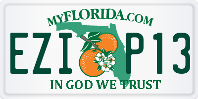 FL license plate EZIP13