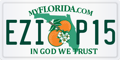 FL license plate EZIP15