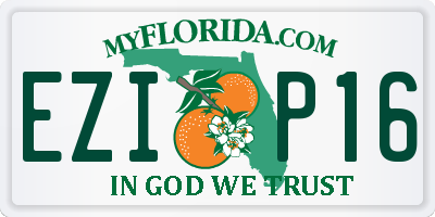FL license plate EZIP16