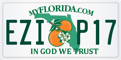 FL license plate EZIP17